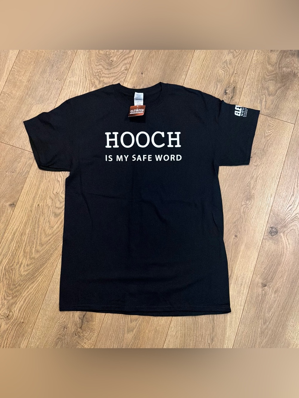 Elevated Mountain Distilling Co. "Hooch Is My Safe Word" Black Tee Size M